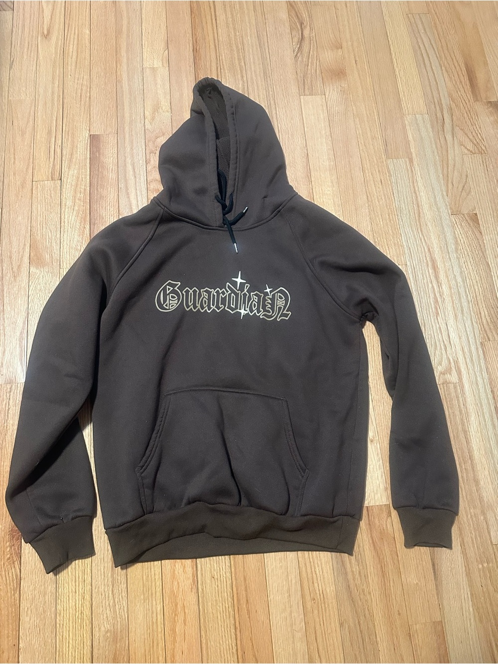 ROMWE Brown Guardian Logo Hoodie Mens Medium